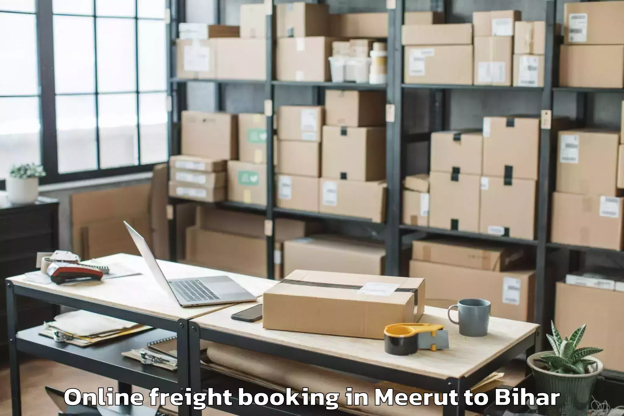 Efficient Meerut to Bhinder Online Freight Booking